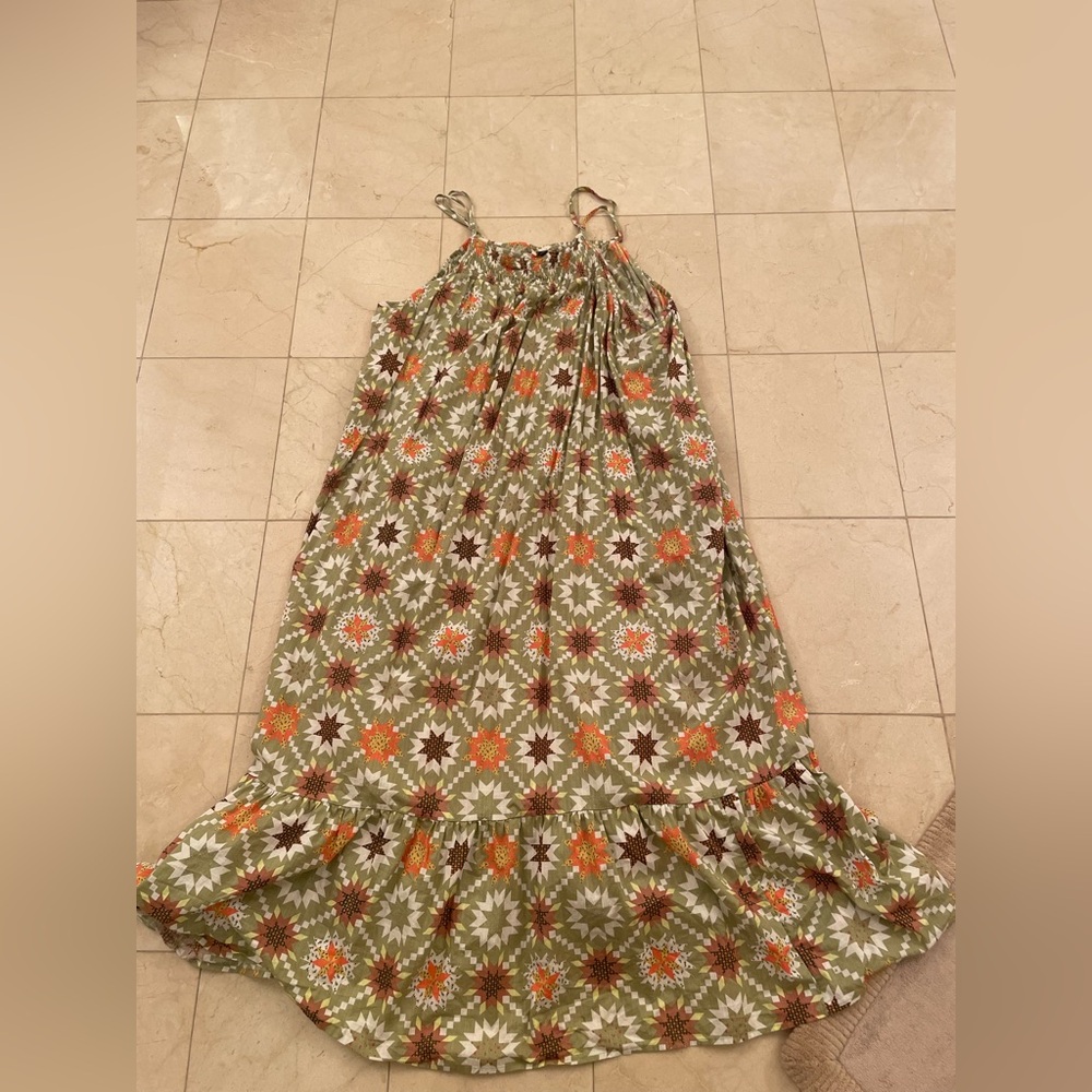 Universal Thread Women's Sleeveless Quilt Look Maxi Dress